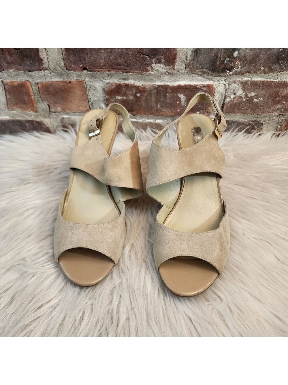 INC Fama Wedge Suede Sandals, Size 11 - Picture 3 of 17